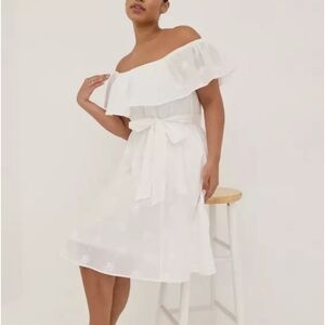 Torrid Off The Should Eyelet Skater Dress Sz 1X